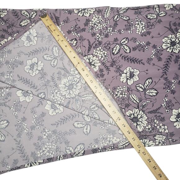 Bailey Blue Lilac Floral Maxi Dress Size L Asymmetrical Neckline Ruffle Stretch - Picture 8 of 11